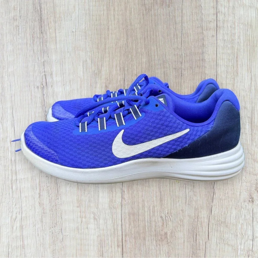 NIKE Lunar Converce Blue White Sneakers Athletic Running Shoes Size 7Y 7 Youth